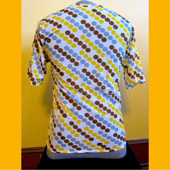 ATOMIC OP ART Trippy Geometric Print Groovy Nylon Top Shirt VTG 60s 70s - Picture 2 of 9